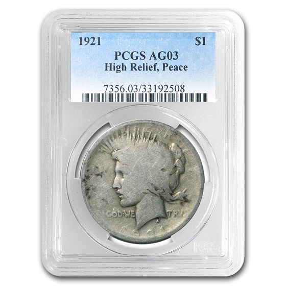 1921 Peace Dollar AG-3 PCGS (Low Ball Registry) 1921 Peace Dollar AG-3 PCGS (Low Ball Registry)