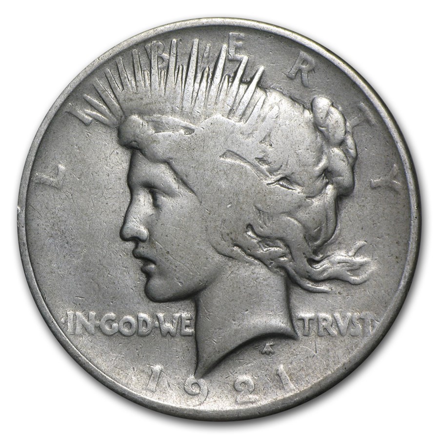 1921 Peace Dollar AG (High Relief)