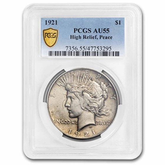 1921 Peace Dollar AU-55 PCGS 1921 Peace Dollar AU-55 PCGS