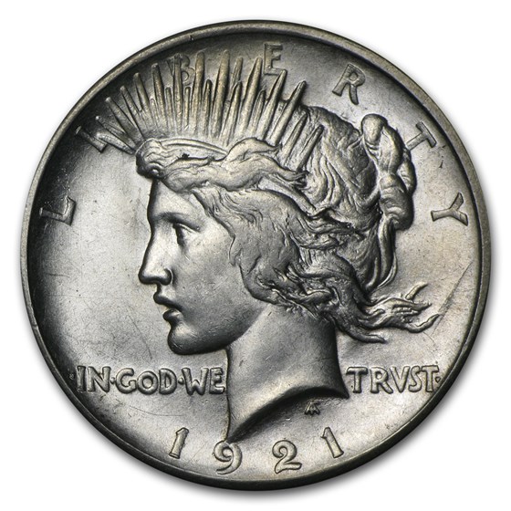 1921 Peace Dollar AU-58 (High Relief) 1921 Peace Dollar AU-58 (High Relief)