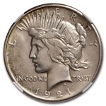 1921 Peace Dollar AU-58 NGC