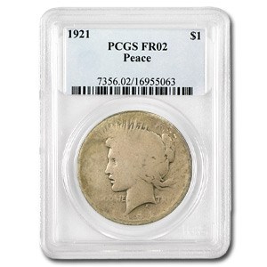1921 Peace Dollar Fair-2 PCGS (Low Ball Registry) 1921 Peace Dollar Fair-2 PCGS (Low Ball Registry)