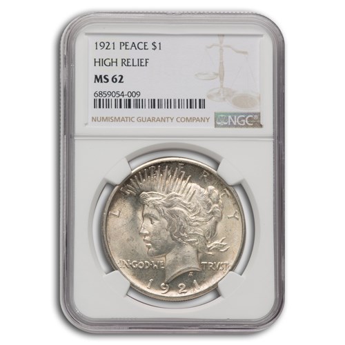 1921 Peace Dollar MS-62 NGC 1921 Peace Dollar MS-62 NGC