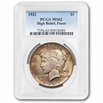1921 Peace Dollar MS-62 PCGS (Toned)