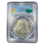 1921 Peace Dollar MS-63 PCGS (CAC)