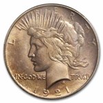 1921 Peace Dollar MS-63 PCGS (Toned)