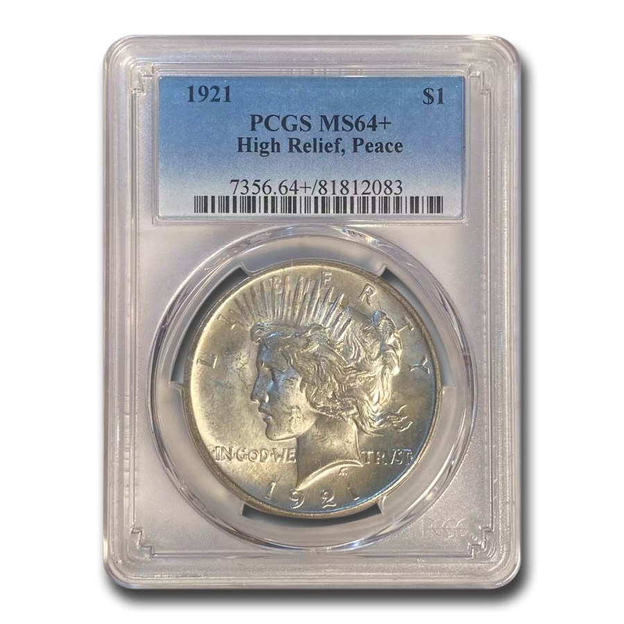 1921 Peace Dollar MS-64+ PCGS