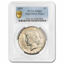 1921 Peace Dollar MS-64 PCGS