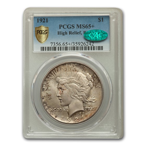 1921 Peace Dollar MS-65+ PCGS CAC 1921 Peace Dollar MS-65+ PCGS CAC