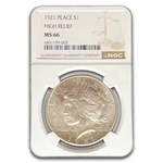 1921 Peace Dollar MS-66 NGC