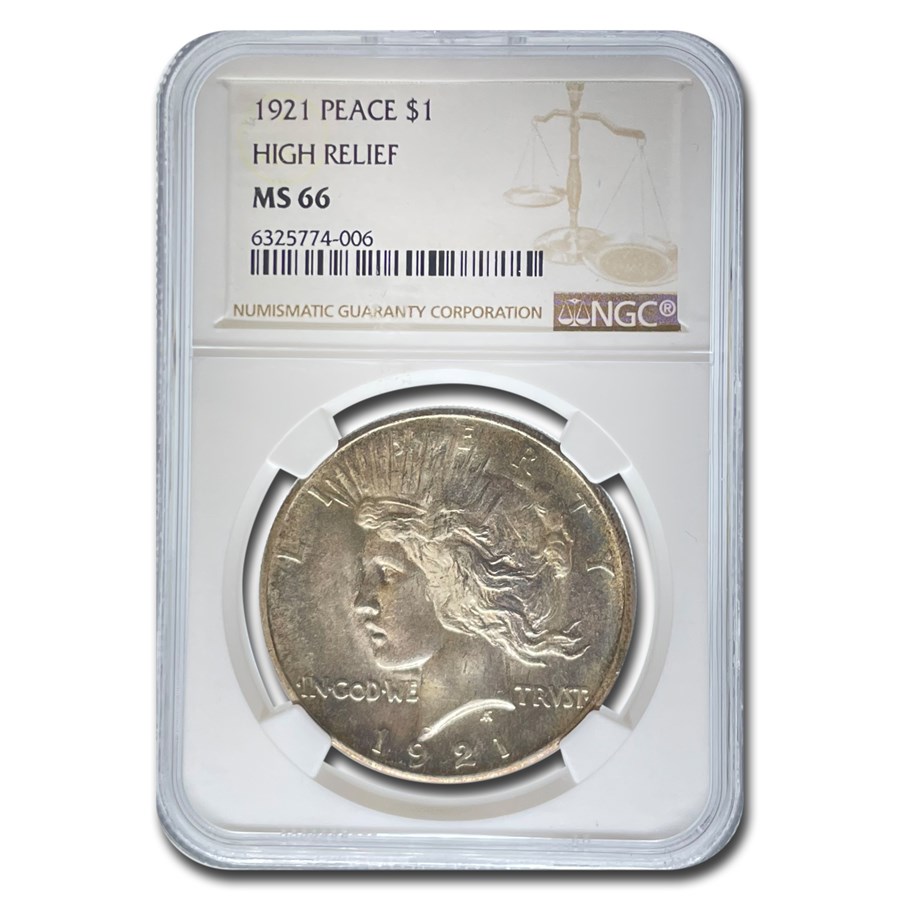 1921 Peace Dollar MS-66 NGC