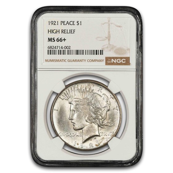 1921 Peace Dollar MS-66+ NGC