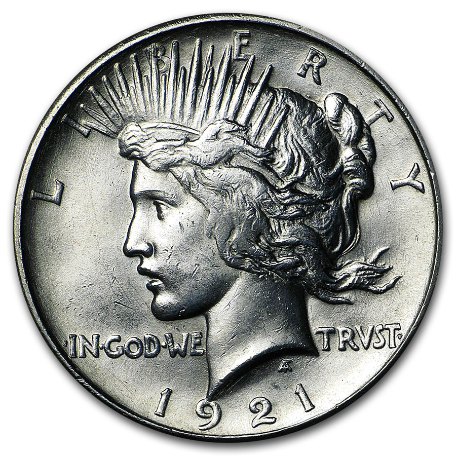 Buy 1921 Peace Dollar Unc Details (High Relief, Cleaned) APMEX