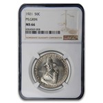1921 Pilgrim Tercentenary Commem Half Dollar MS-66 NGC