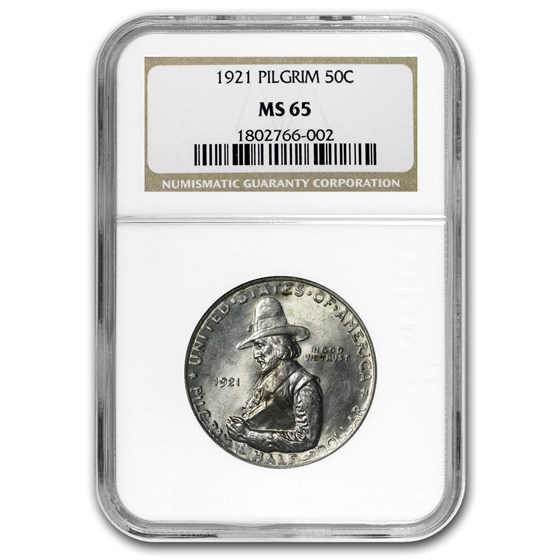 1921 Pilgrim Tercentenary Half Dollar Commem MS-65 NGC 1921 Pilgrim Tercentenary Half Dollar Commem MS-65 NGC