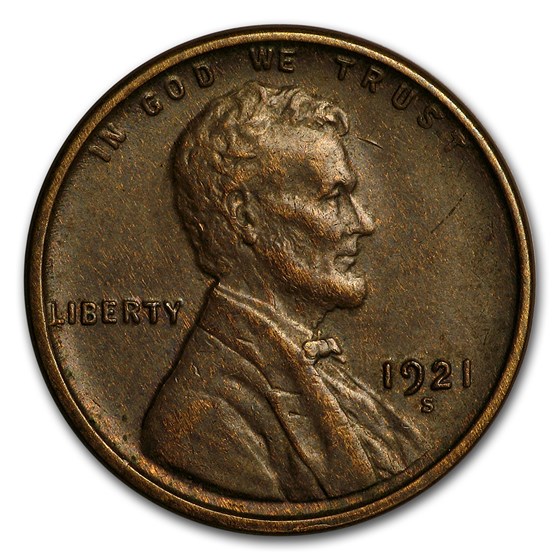 1921-S Lincoln Cent AU 1921-S Lincoln Cent AU