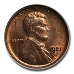 1921-S Lincoln Cent MS-64 NGC (Red/Brown)