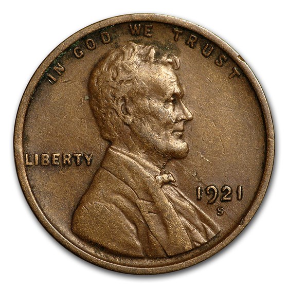 1921-S Lincoln Cent XF 1921-S Lincoln Cent XF