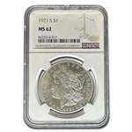 1921-S Morgan Dollar MS-62 NGC