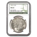 1921-S Morgan Dollar MS-63 NGC (Green Label)