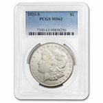 1921-S Morgan Dollar MS-63 PCGS