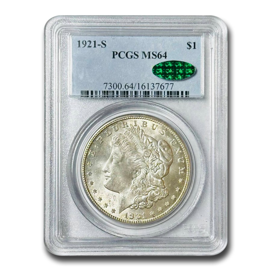 1921-S Morgan Dollar MS-64 PCGS CAC