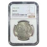 1921-S Morgan Dollar MS-65 NGC
