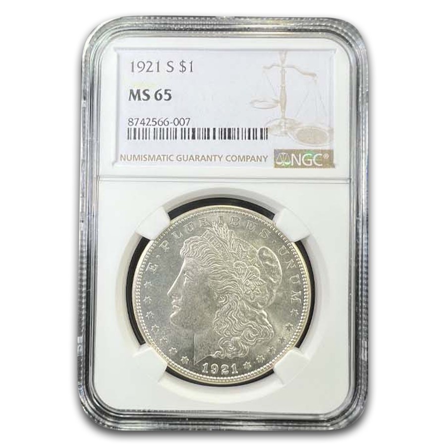 1921-S Morgan Dollar MS-65 NGC