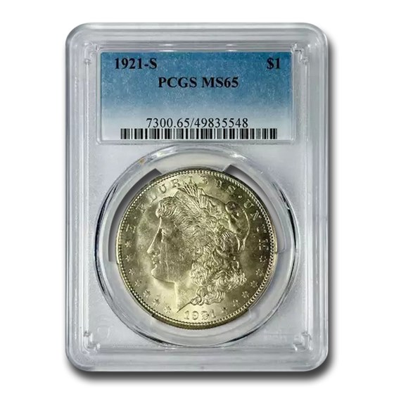 1921-S Morgan Dollar MS-65 PCGS (Toned) 1921-S Morgan Dollar MS-65 PCGS (Toned)