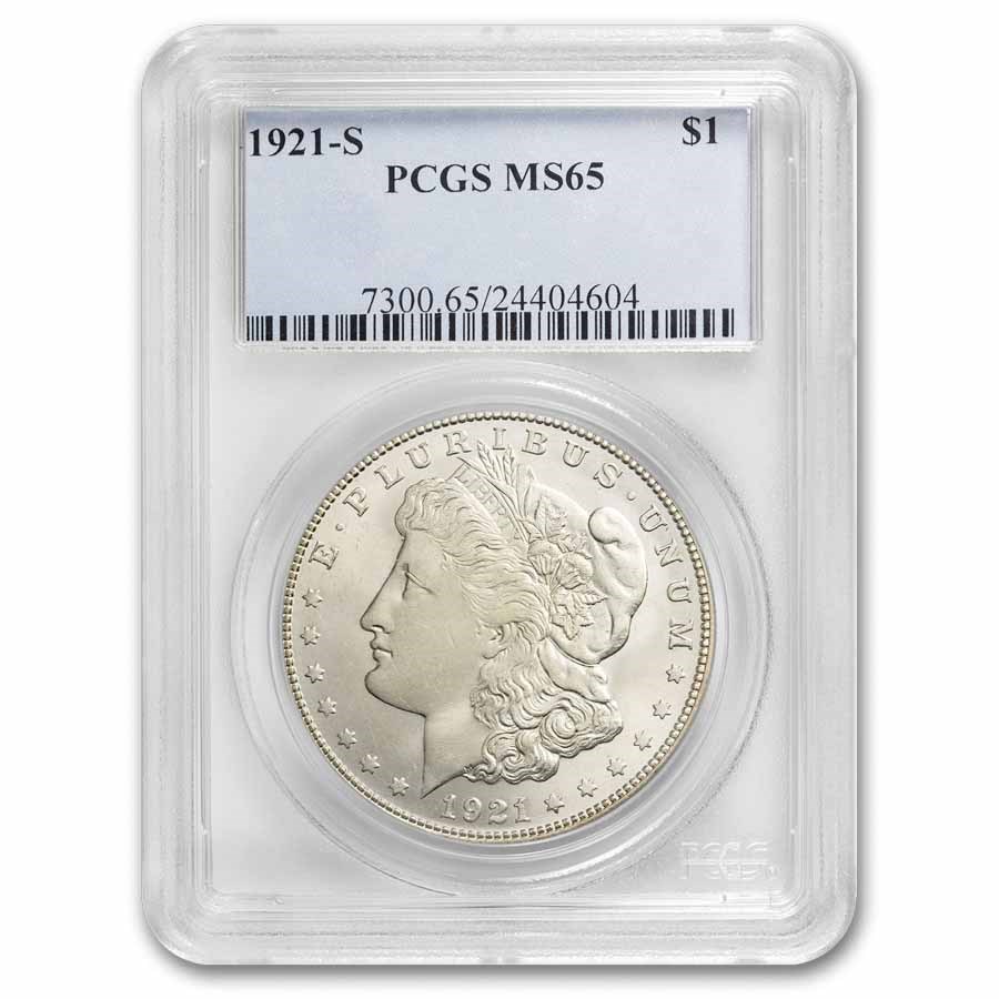 1921-S Morgan Dollar MS-65 PCGS