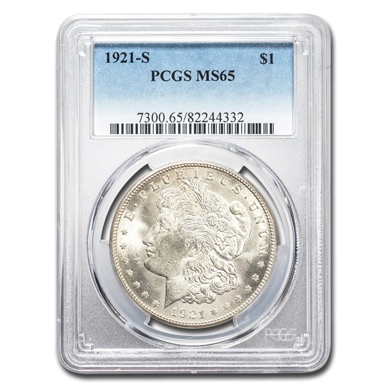 1921-S Morgan Dollar MS-65 PCGS 1921-S Morgan Dollar MS-65 PCGS