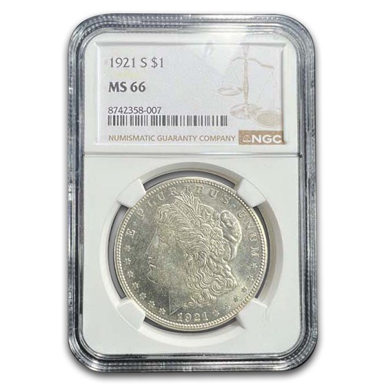 1921-S Morgan Dollar MS-66 NGC