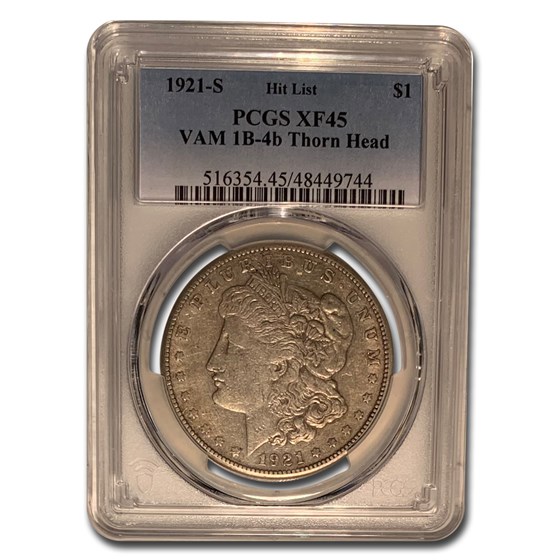 1921-S Morgan Dollar XF-45 PCGS (VAM-1B-4b Thorn Head, Hit List)