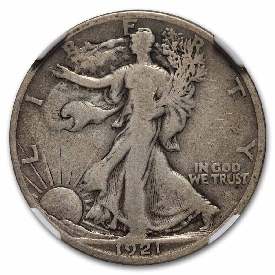 1921-S Walking Liberty Half Dollar Fine-12 NGC