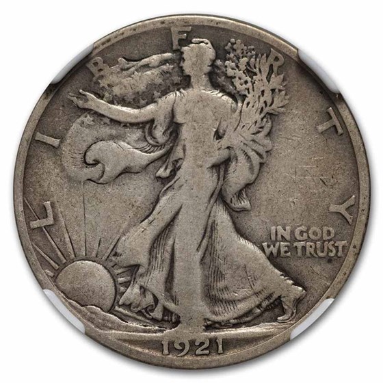 1921-S Walking Liberty Half Dollar Fine-12 NGC 1921-S Walking Liberty Half Dollar Fine-12 NGC