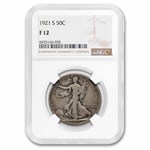 1921-S Walking Liberty Half Dollar Fine-12 NGC