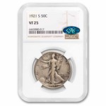1921-S Walking Liberty Half Dollar VF-25 NGC CAC