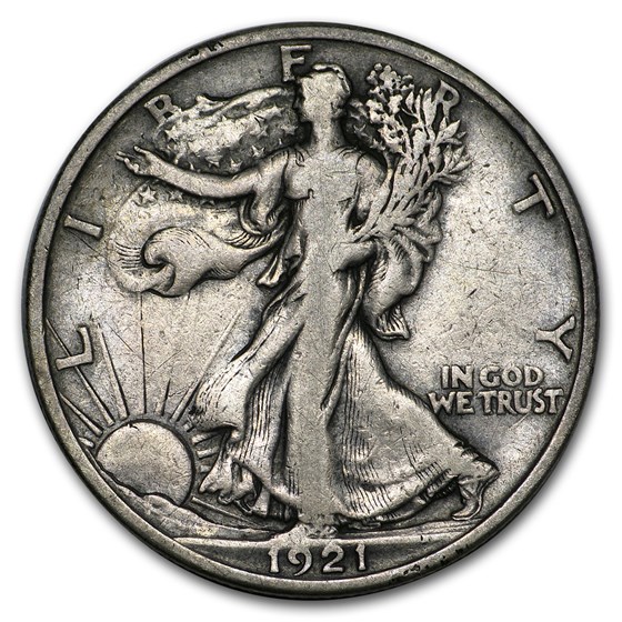 1921-S Walking Liberty Half Dollar VF 1921-S Walking Liberty Half Dollar VF
