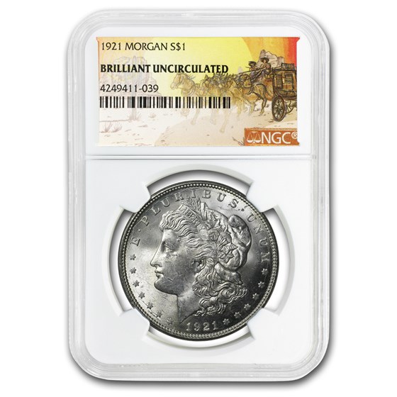 1921 Stage Coach Morgan Dollar BU NGC 1921 Stage Coach Morgan Dollar BU NGC