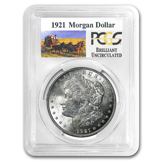 1921 Stage Coach Morgan Dollar BU PCGS 1921 Stage Coach Morgan Dollar BU PCGS