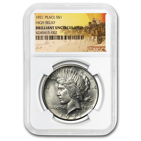 1921 Stage Coach Peace Dollar BU NGC 1921 Stage Coach Peace Dollar BU NGC