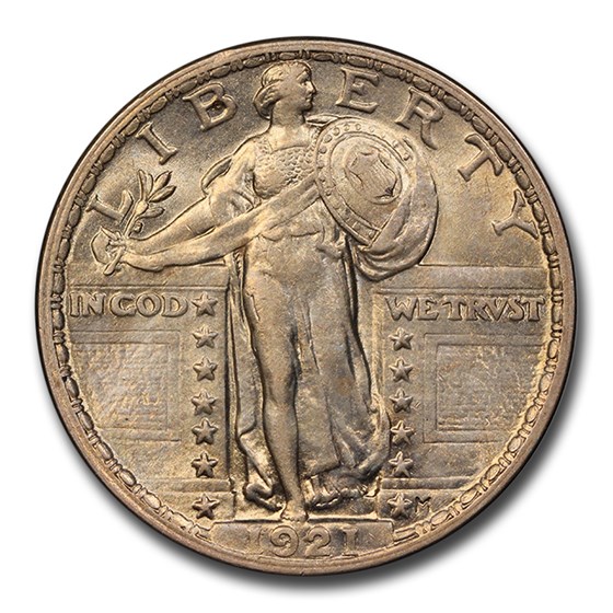 1921 Standing Liberty Quarter AU-58 PCGS (FH) 1921 Standing Liberty Quarter AU-58 PCGS (FH)