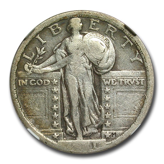 1921 Standing Liberty Quarter Fine-15 NGC 1921 Standing Liberty Quarter Fine-15 NGC