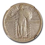1921 Standing Liberty Quarter VF-30 NGC CAC