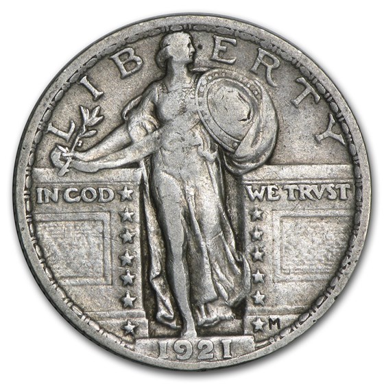 1921 Standing Liberty Quarter VF 1921 Standing Liberty Quarter VF