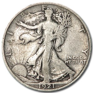 1921 Walking Liberty Half Dollar Fine 1921 Walking Liberty Half Dollar Fine