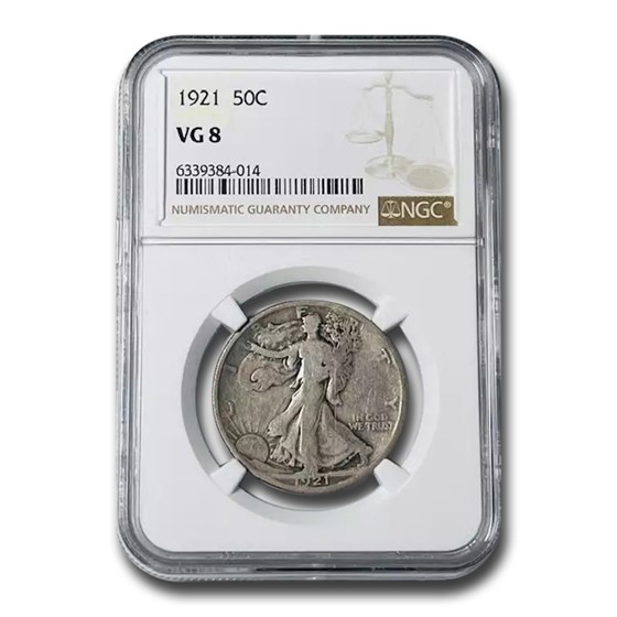 1921 Walking Liberty Half Dollar VG-8 NGC 1921 Walking Liberty Half Dollar VG-8 NGC