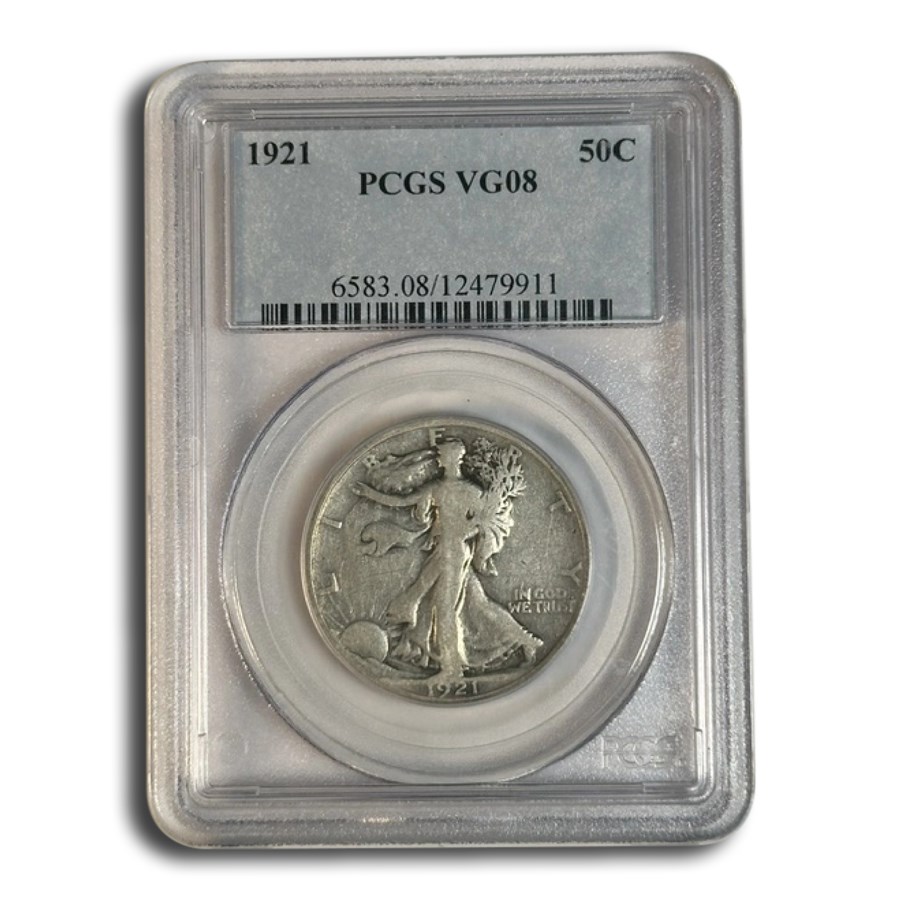 1921 Walking Liberty Half Dollar VG-8 PCGS