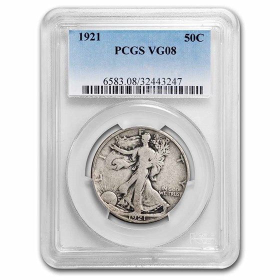 1921 Walking Liberty Half Dollar VG-8 PCGS 1921 Walking Liberty Half Dollar VG-8 PCGS