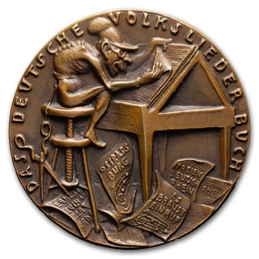 1921 Weimar Germany AE Goetz Medal Censorship of Folk Books SP